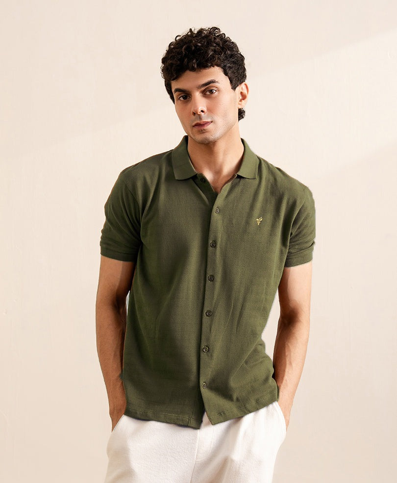 Forest Green Resort Rugby Shirt