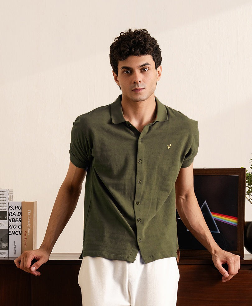 Forest Green Resort Rugby Shirt