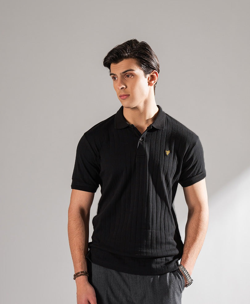 Black Drop Needle Polo