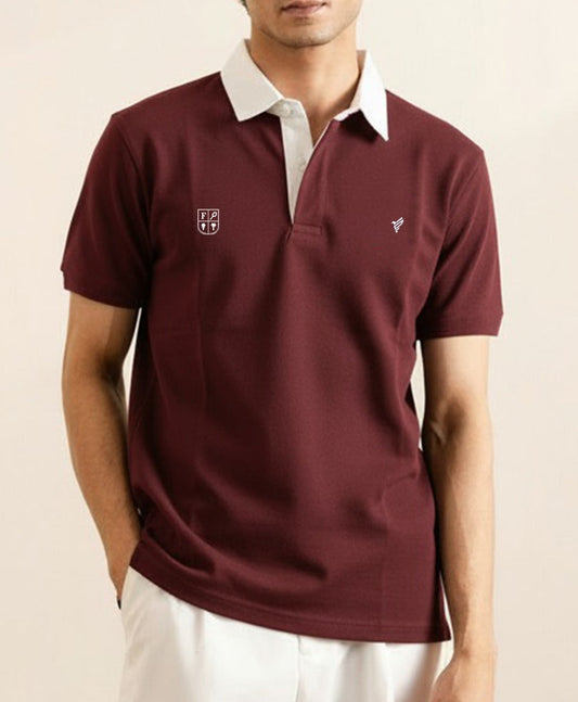 Maroon Resort Rugby Shirt